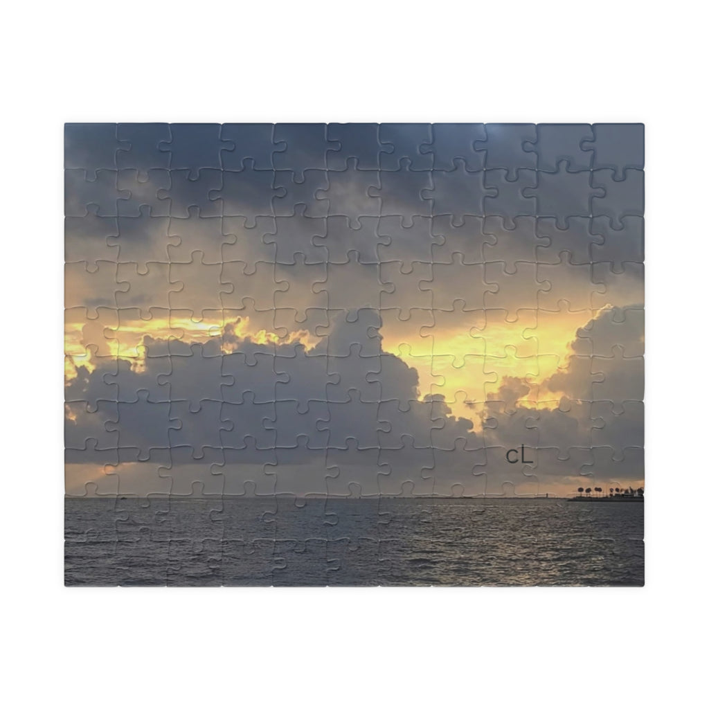 Sunset Over Ocean Jigsaw Puzzle