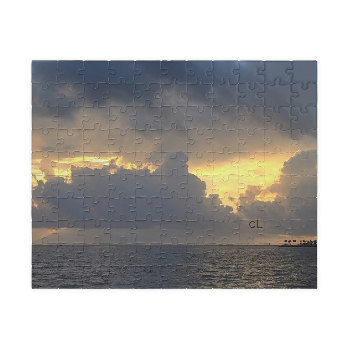 Sunset Over Ocean Jigsaw Puzzle