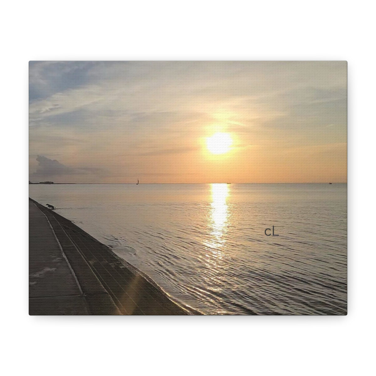 Sunset Beach Seascape Canvas Wall Art
