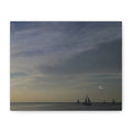 Sailboat Sunset Matte Canvas Wall Art — Stretched 1.25" Coastal Seascape Print