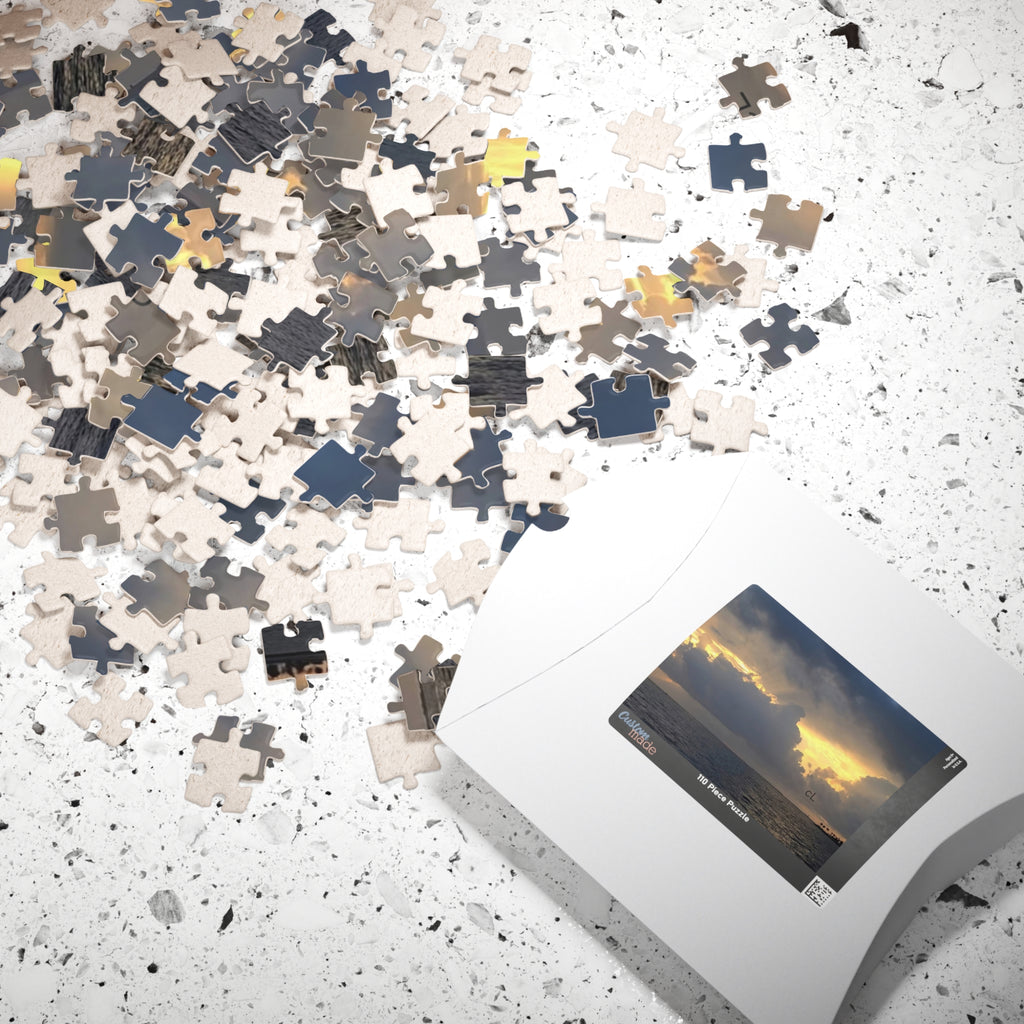 Sunset Over Ocean Jigsaw Puzzle
