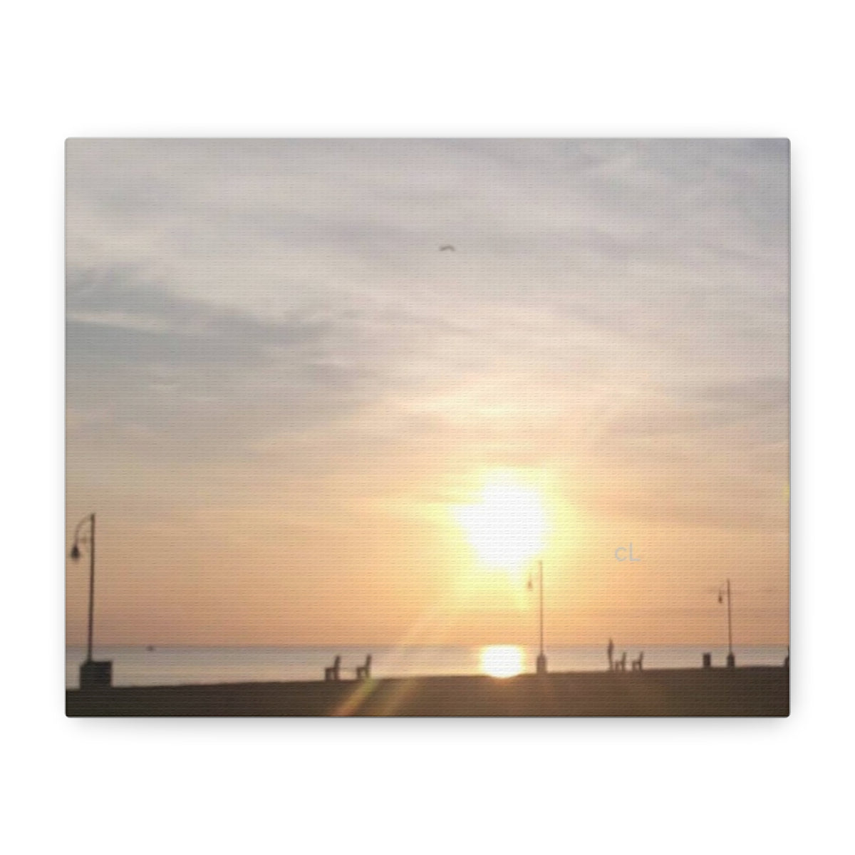 Sunset Beach Canvas Wall Art — Matte Stretched 1.25"