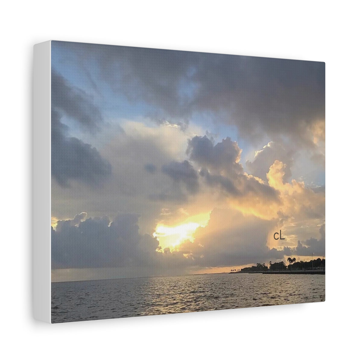 Sunrise Over Water Canvas