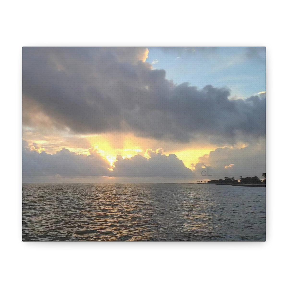 Seaside Sunrise Canvas Print — Stretched Matte Ocean Wall Art