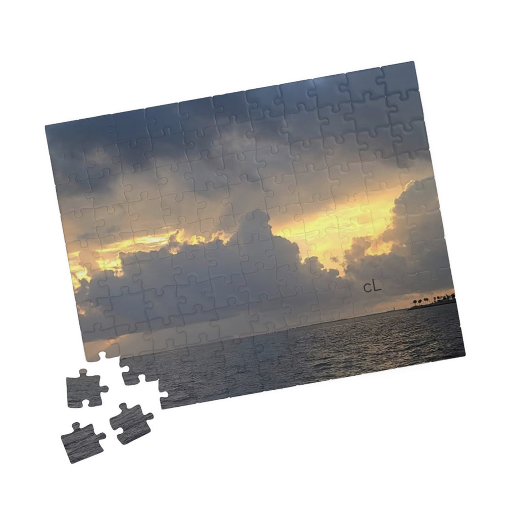 Sunset Over Ocean Jigsaw Puzzle