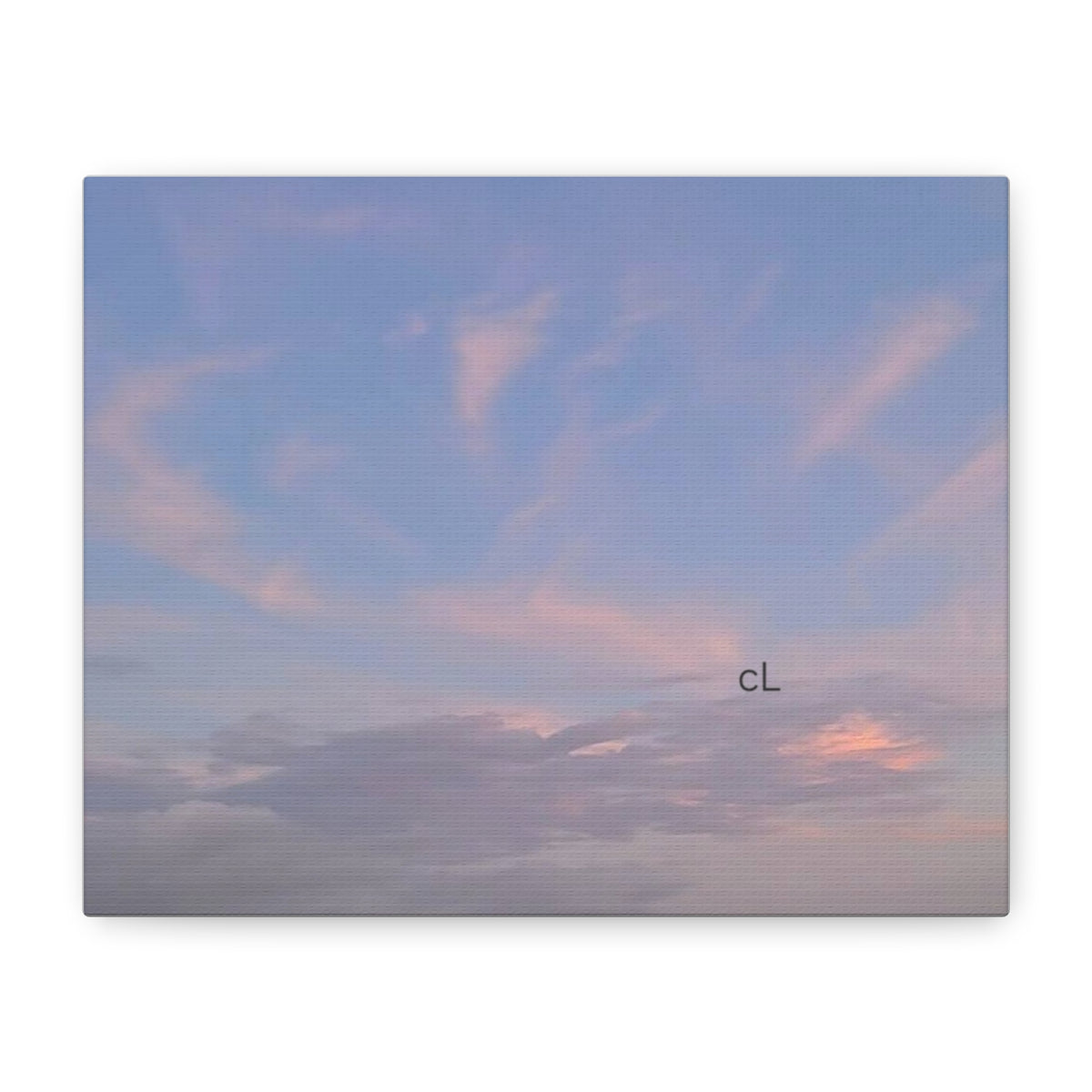 Pastel Sky Canvas Print — Stretched Matte Wall Art ("cL" Signature)